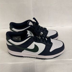 Nike Dunk Low Youth Navy and White Sneakers